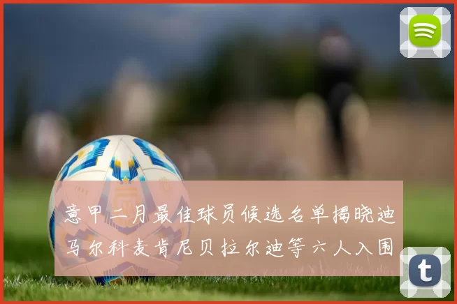 意甲二月最佳球员候选名单揭晓迪马尔科麦肯尼贝拉尔迪等六人入围